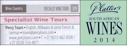 John Platter recommends Percy Tours wine tours of Hermanus