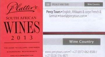 John Platter recommends Percy Tours wine tours of Hermanus of Hermanus