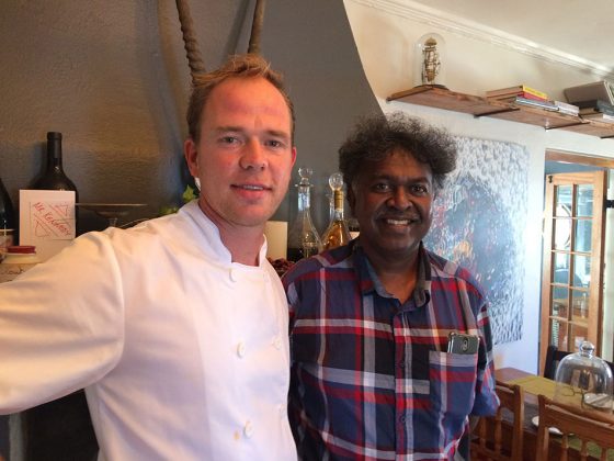 Anton Verhoogt and Darryl David in Hermanus, Gastronomic town of Africa, near Cape Town, South Africa